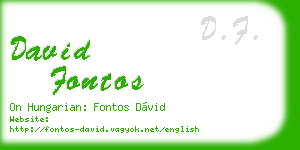david fontos business card
